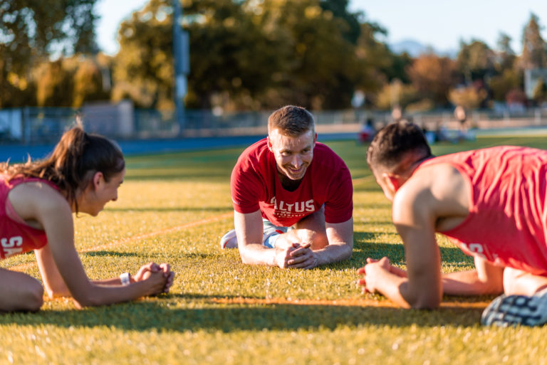 Image of the Saltus performance team resting and recovering after a hard workout