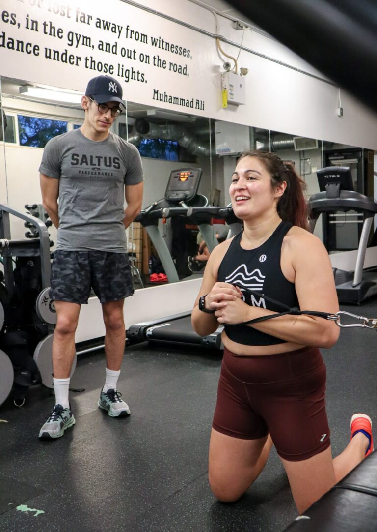 Strength training exercise at Saltus Performance - specifically for marathon running